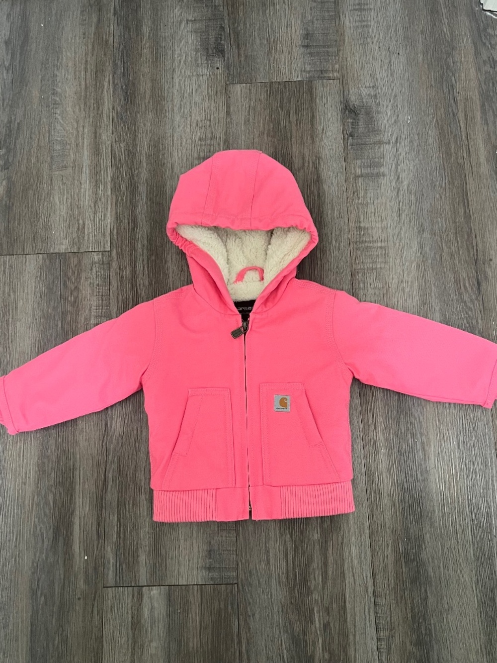 Carhartt Baby Pink Hooded Jacket Size 6 Months